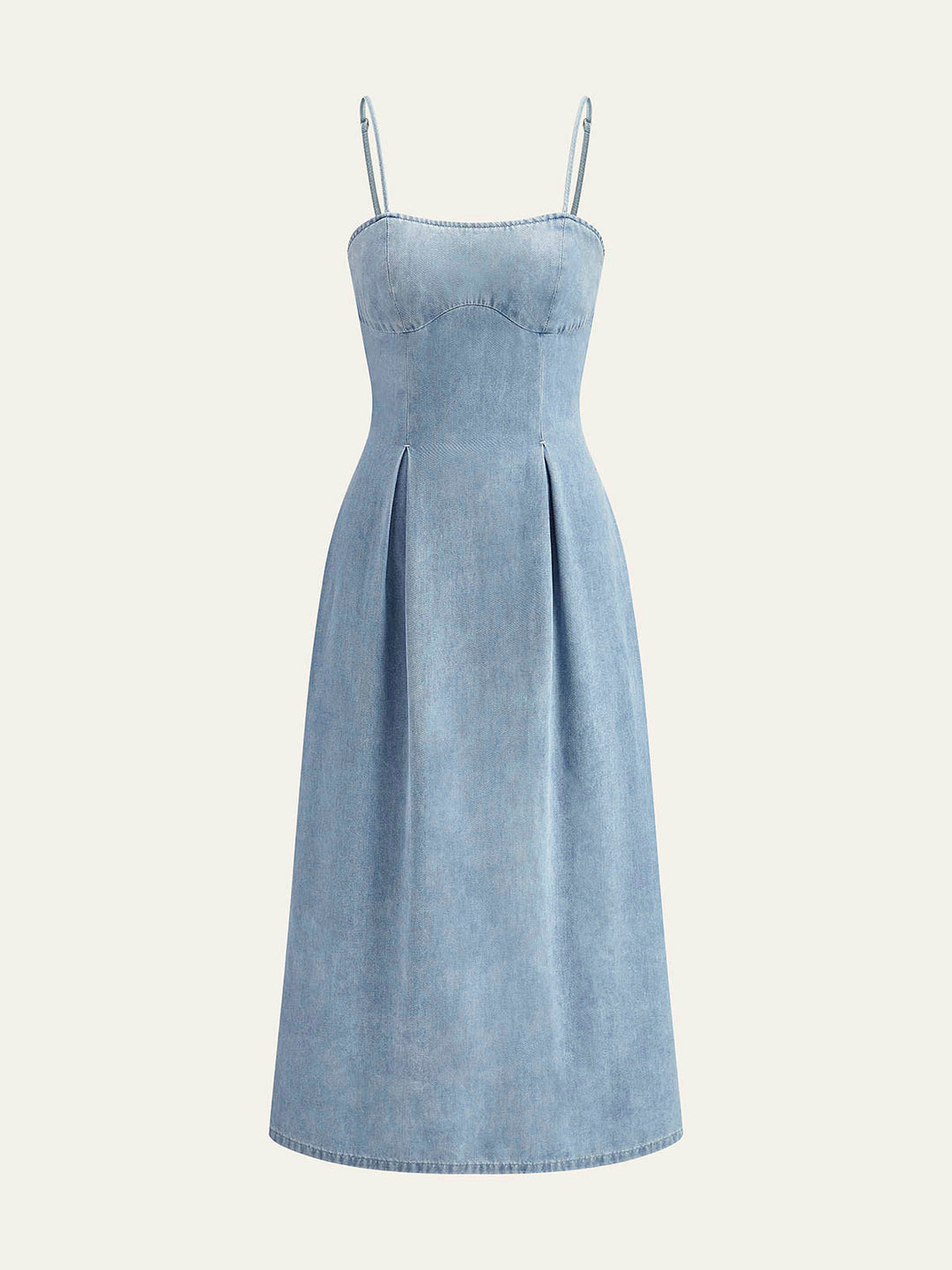 Robe Patineuse Zippée Minimaliste en Denim