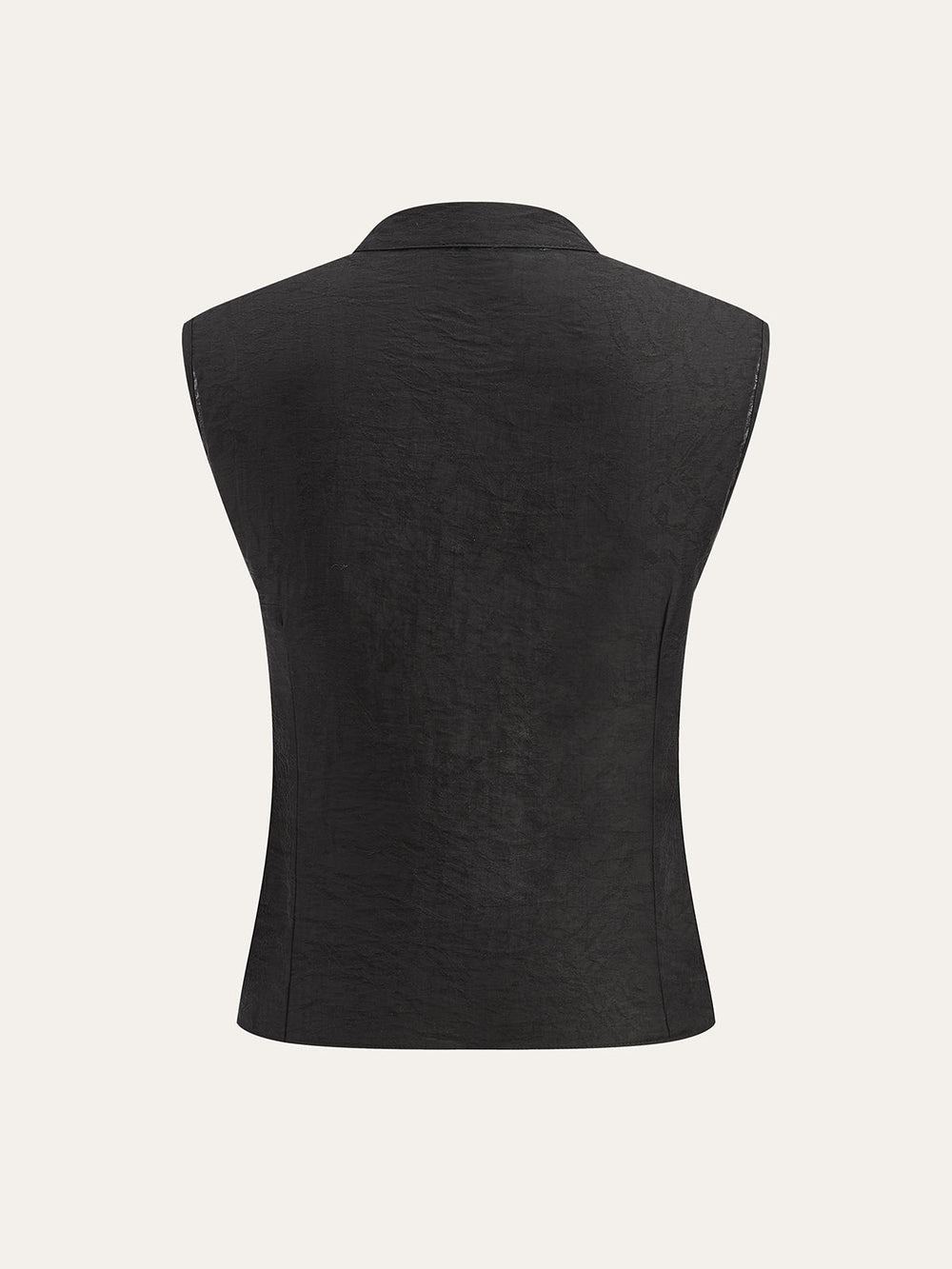 Gilet Bouton Perle Asymétrique