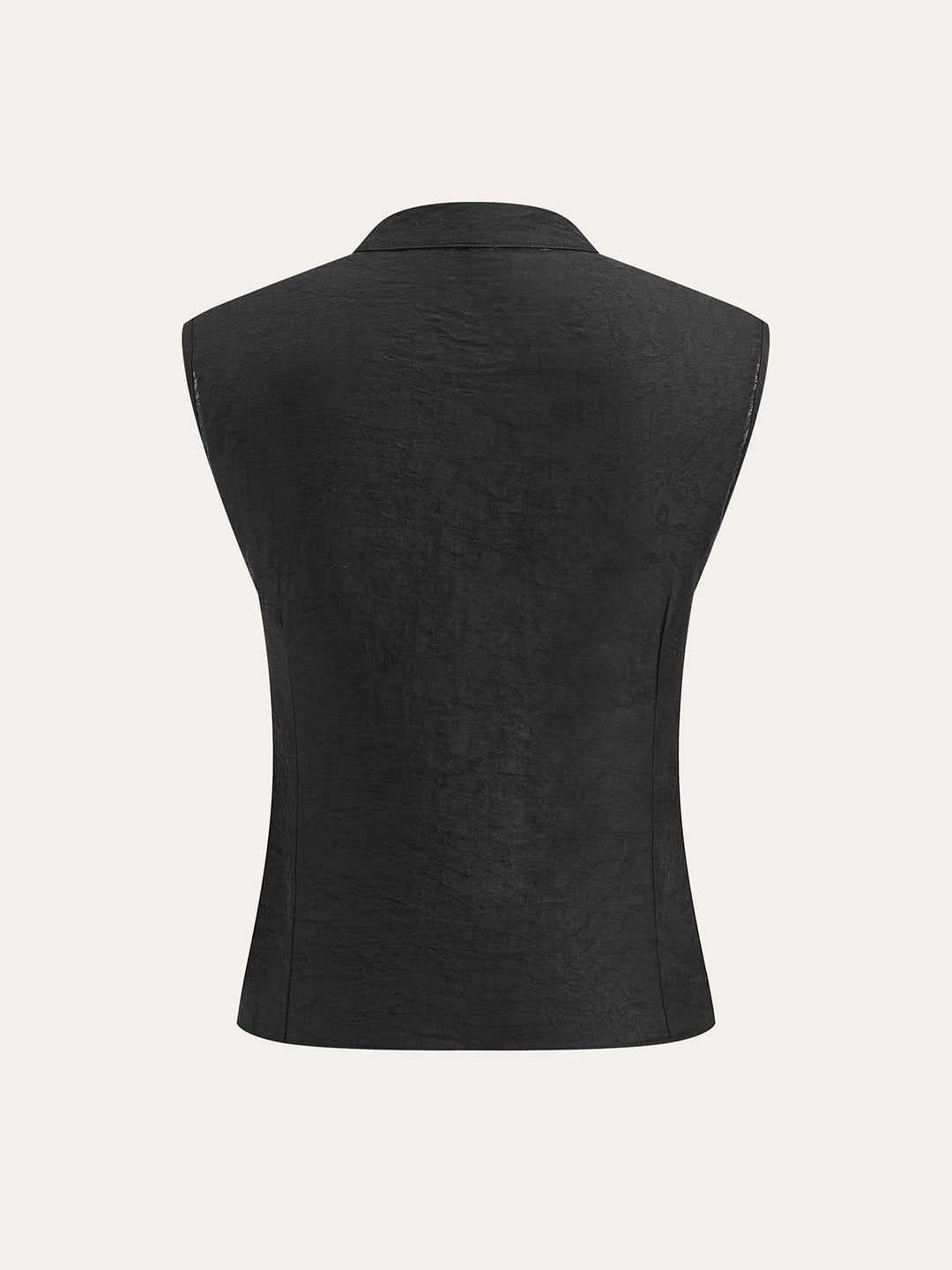 Gilet Bouton Perle Asymétrique