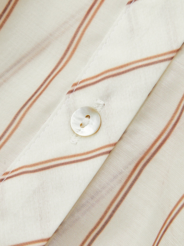 Chemise Courte à Rayures (Semi-Transparente)