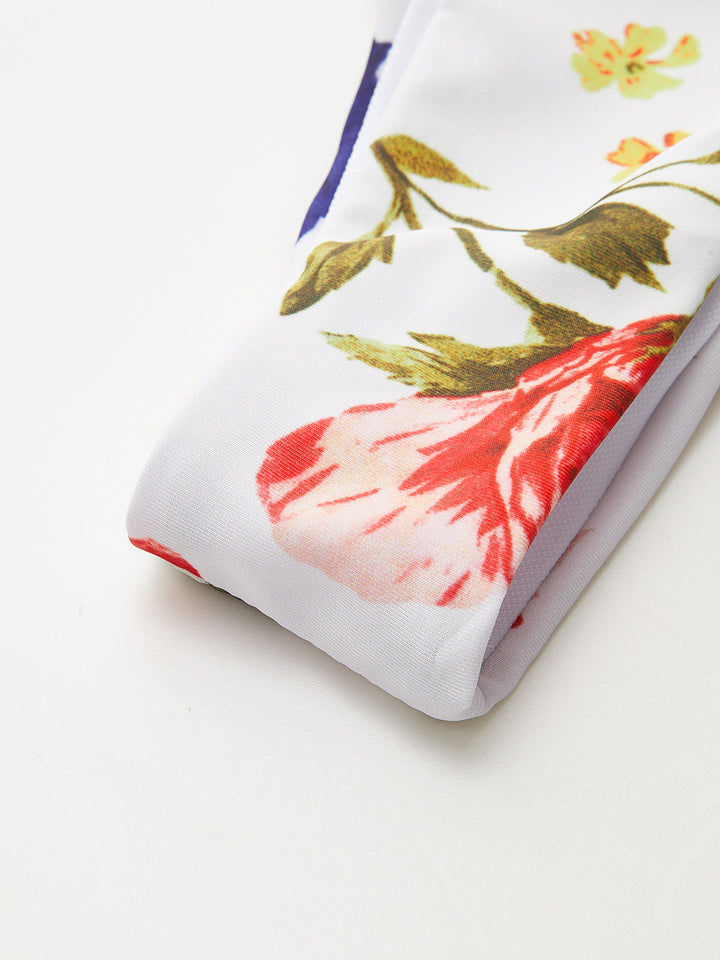 Ensemble Bikini à Liens Imprimé Floral