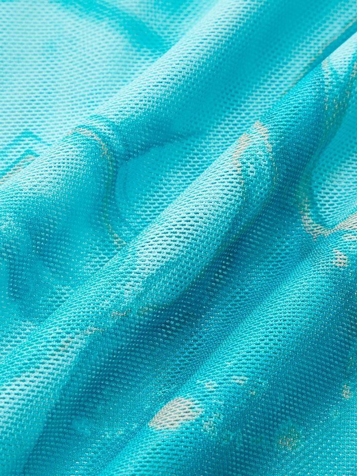 Ensemble bikini imprimé marbre avec jupe de couverture