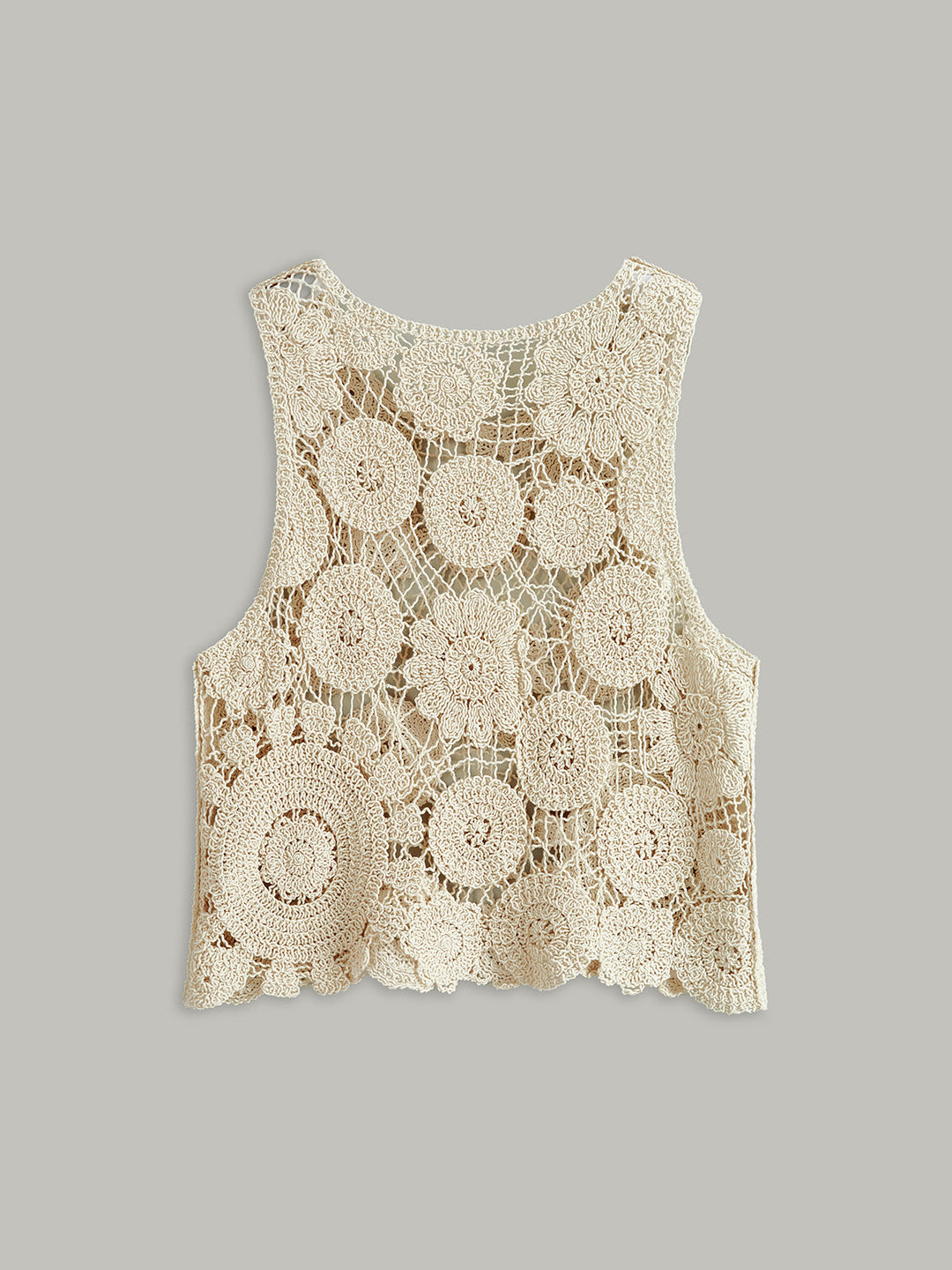 Gilet sans manches en coton transparent