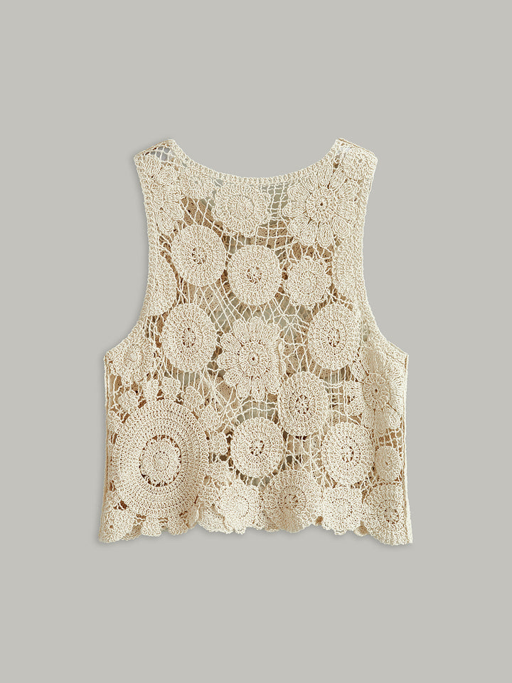 Gilet sans manches en coton transparent