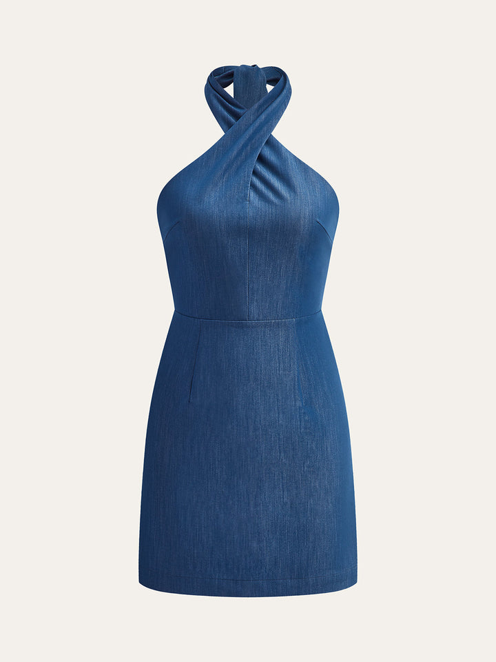 Robe Mini à Col Bateau