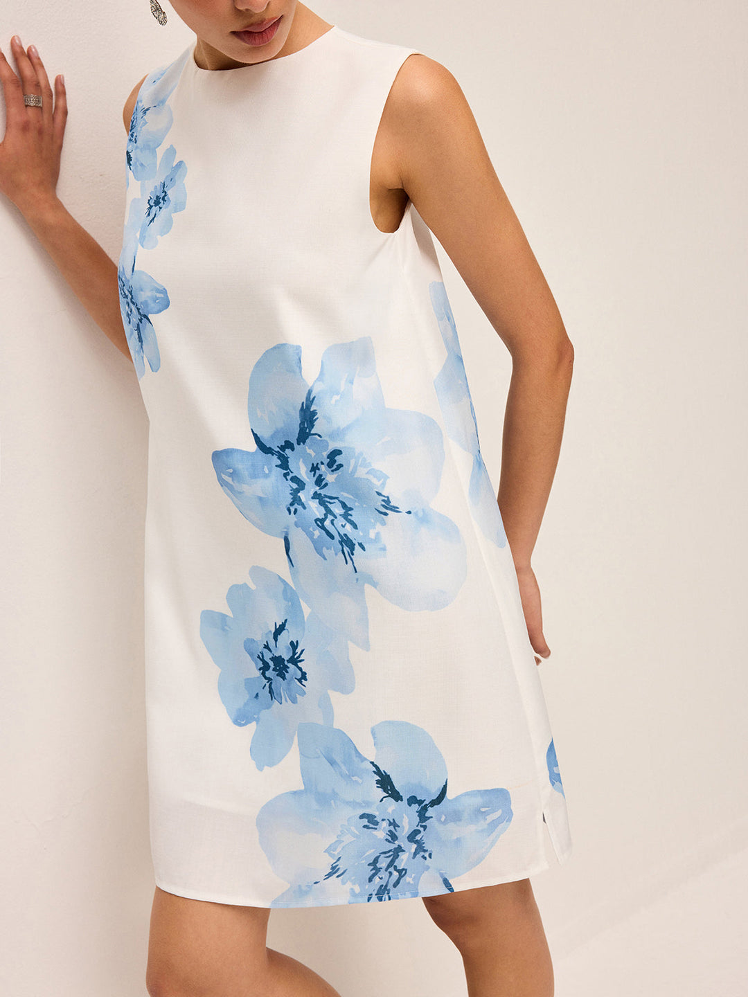 Robe Zippée Imprimé Tie-Dye Floral