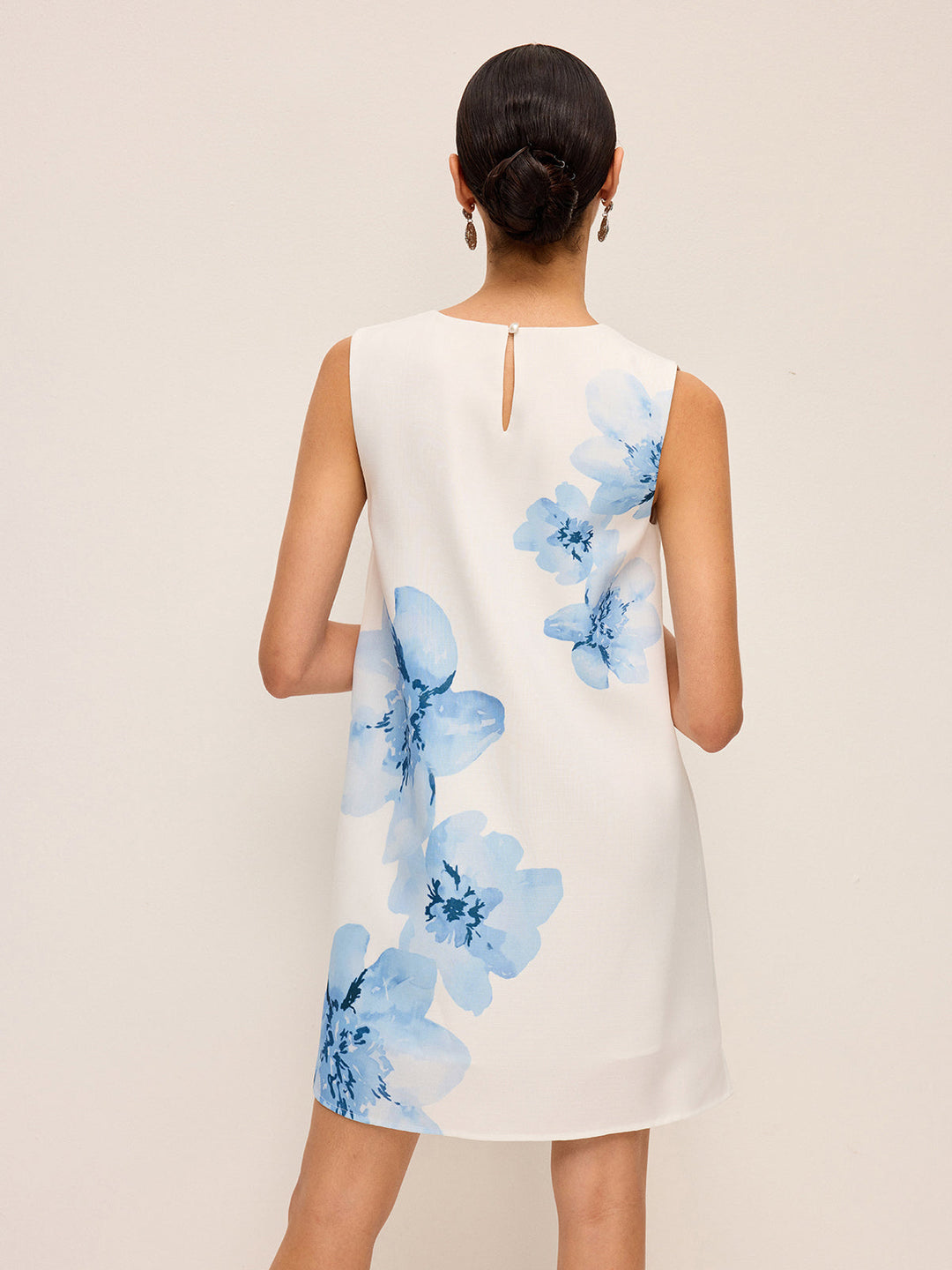 Robe Zippée Imprimé Tie-Dye Floral