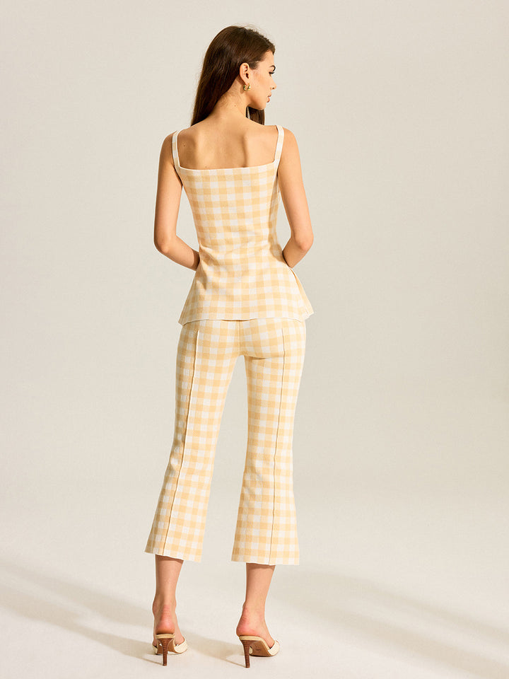 Ensemble Pantalon à Carreaux