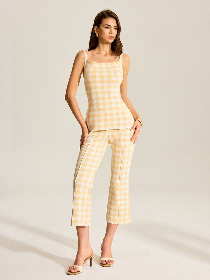 Ensemble Pantalon à Carreaux