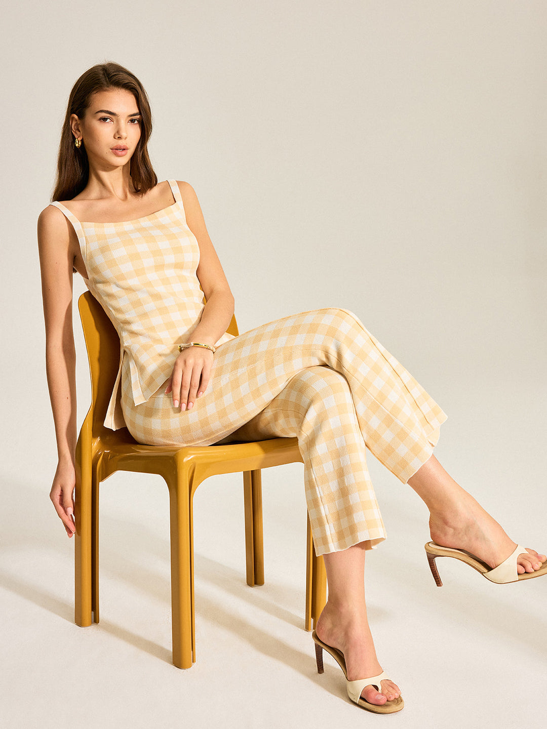 Ensemble Pantalon à Carreaux