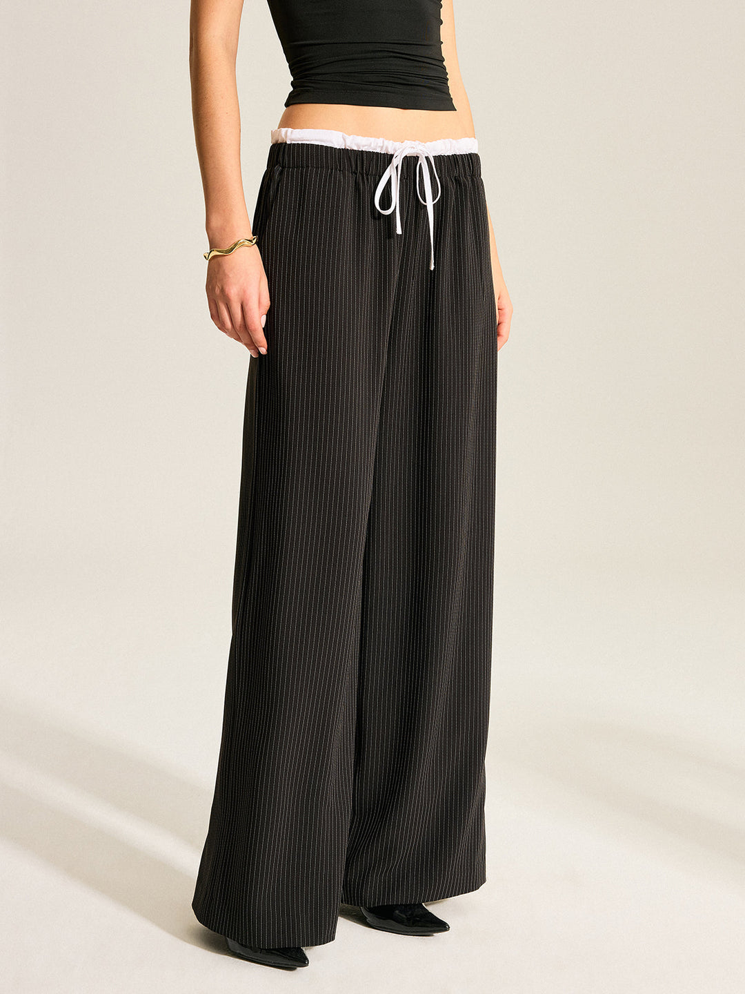 Pantalons Larges à Rayures