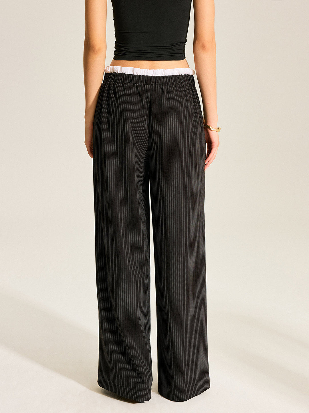 Pantalons Larges à Rayures