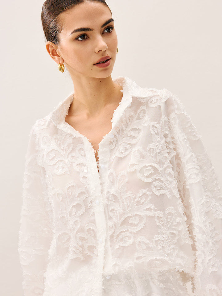 Ensemble Jupe Brodé Transparente