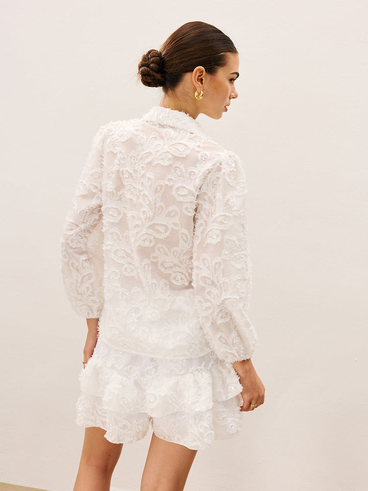 Ensemble Jupe Brodé Transparente