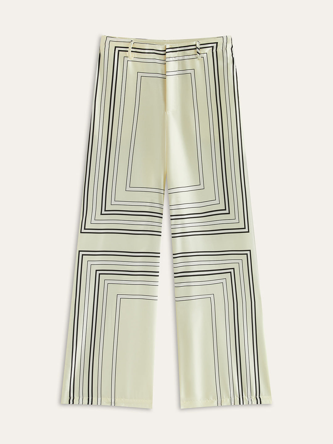 Pantalon Mi-Taille Rayé