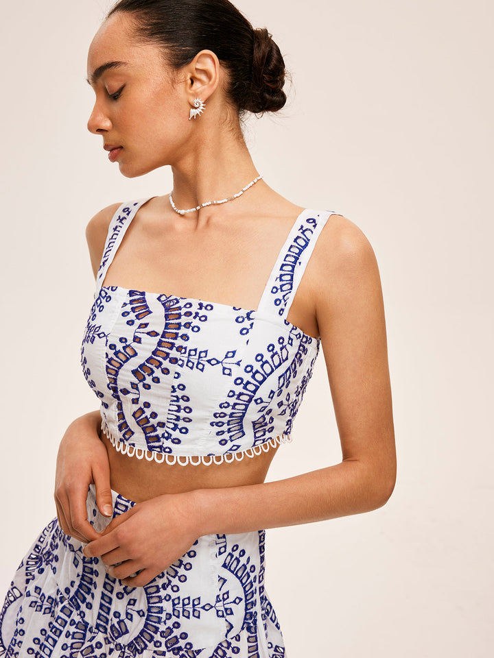 Ensemble Jupe en Dentelle Brodé