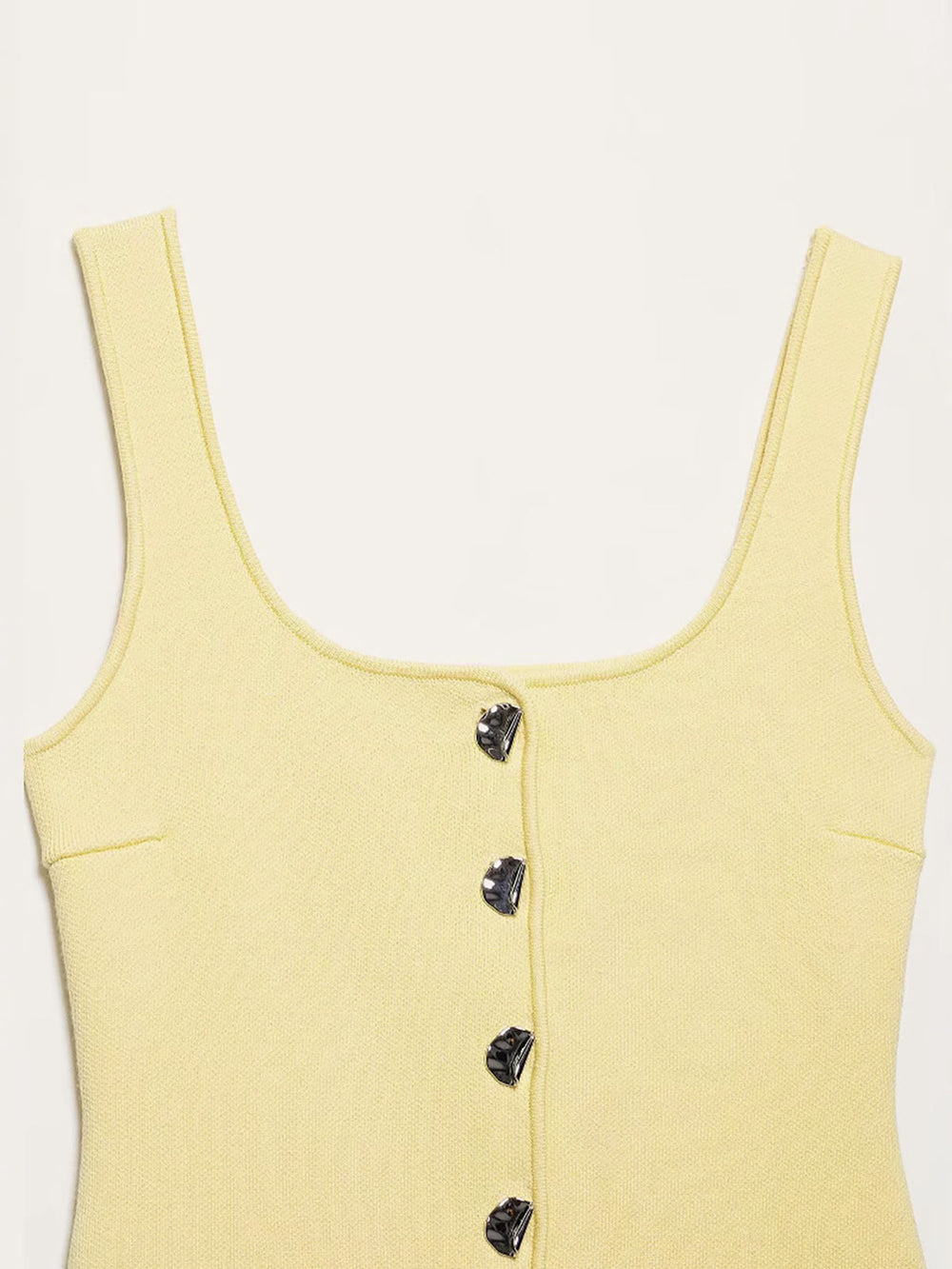 Gilet en tricot côtelé à ourlet incurvé
