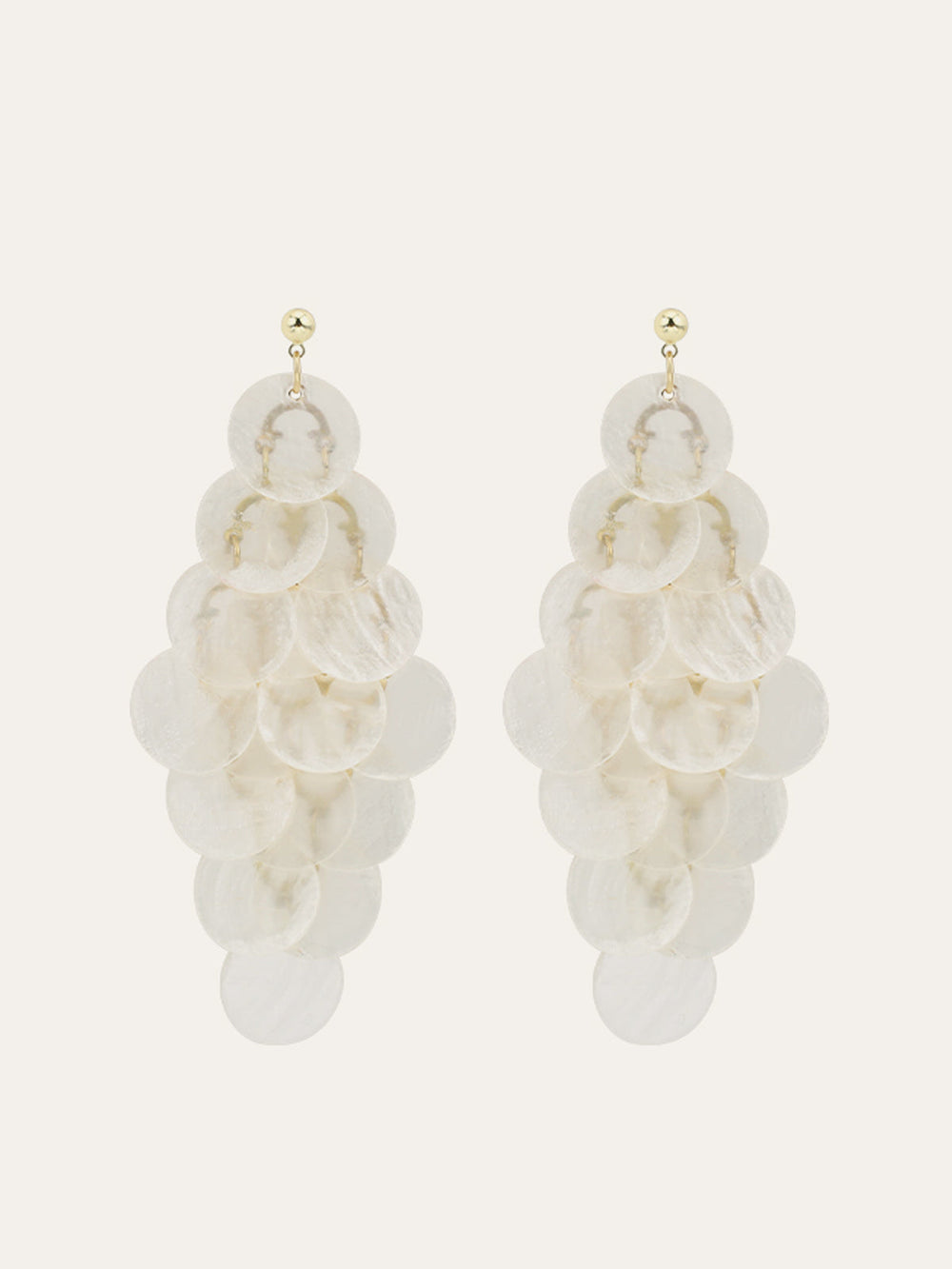 Boucles d'oreilles Chandelier en nacre