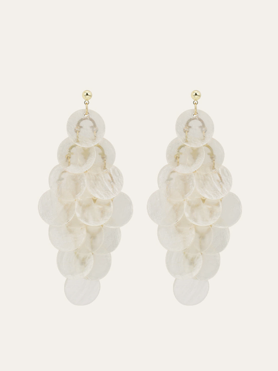 Boucles d'oreilles Chandelier en nacre