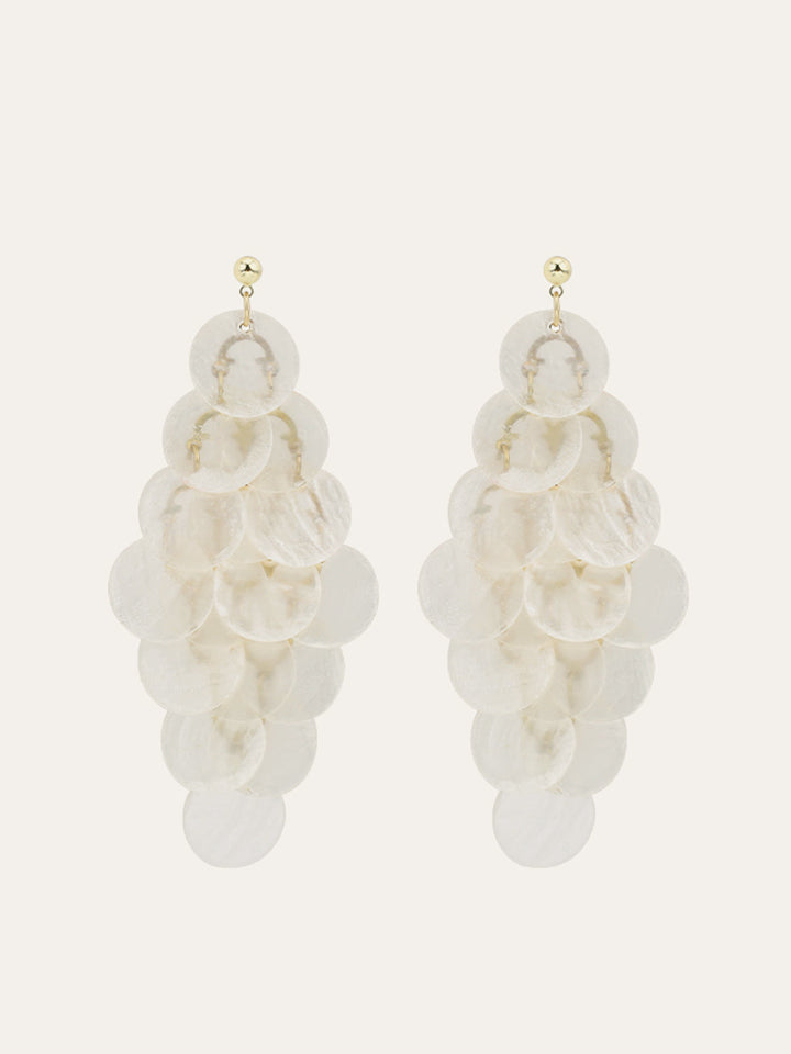 Boucles d'oreilles Chandelier en nacre