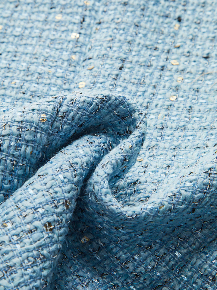 Gilet Ceinturé Sans Manches en Tweed
