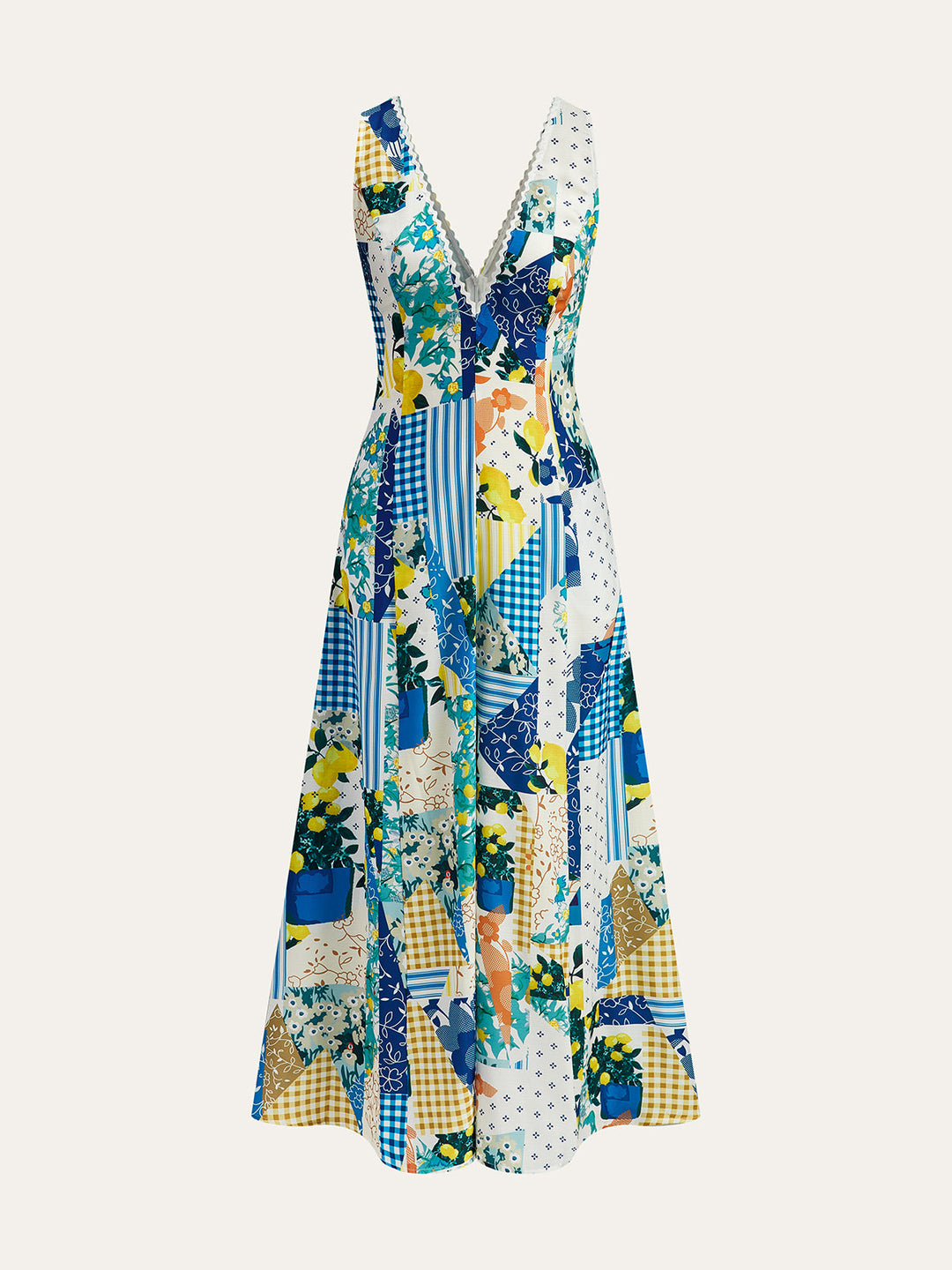 Robe Longue en Dentelle "Lemonade Print"
