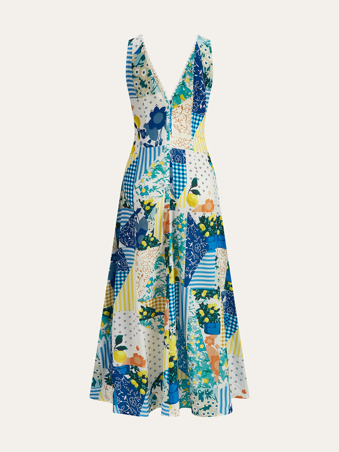 Robe Longue en Dentelle "Lemonade Print"