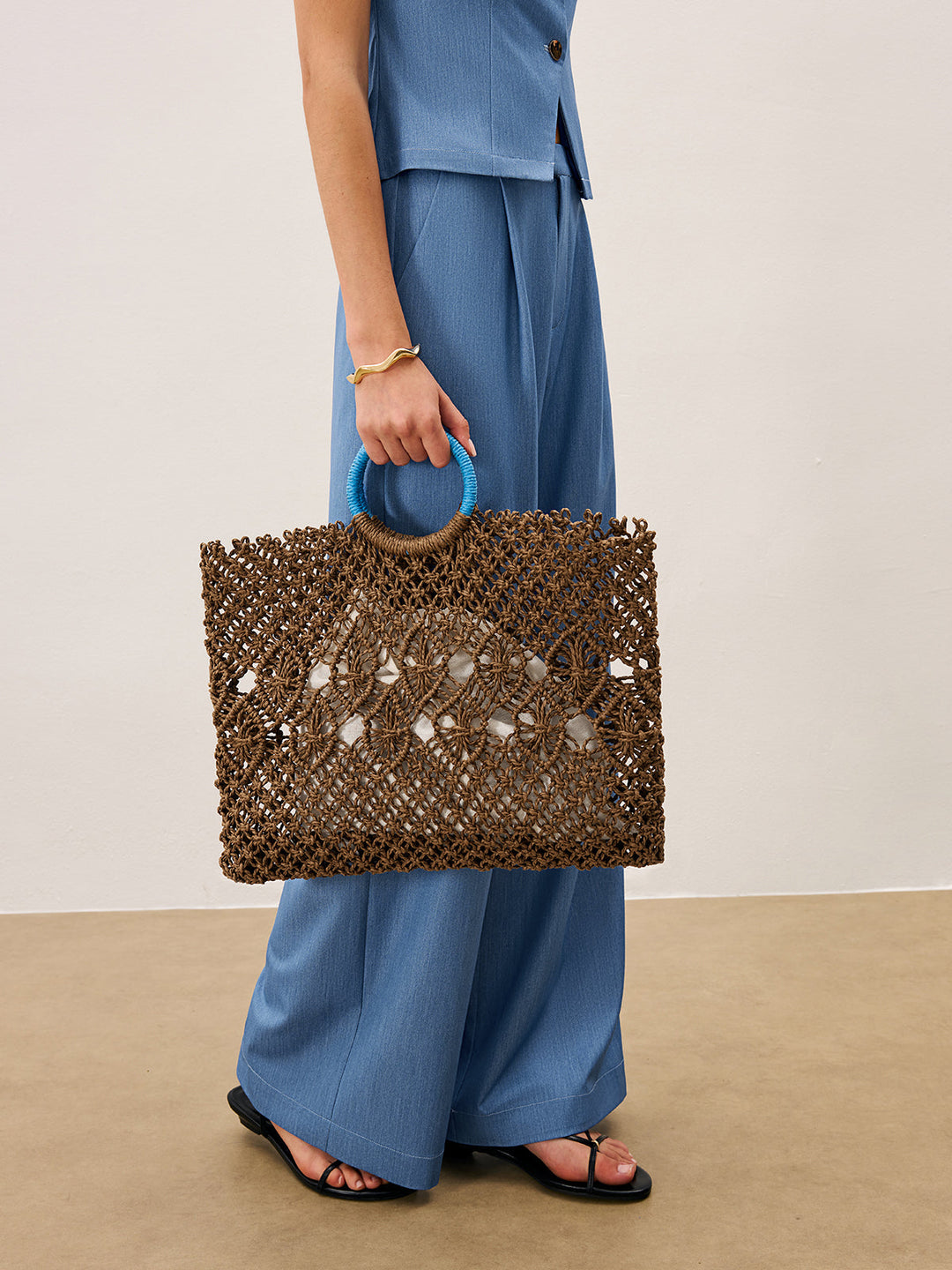 Sac fourre-tout au crochet avec doublure intérieure