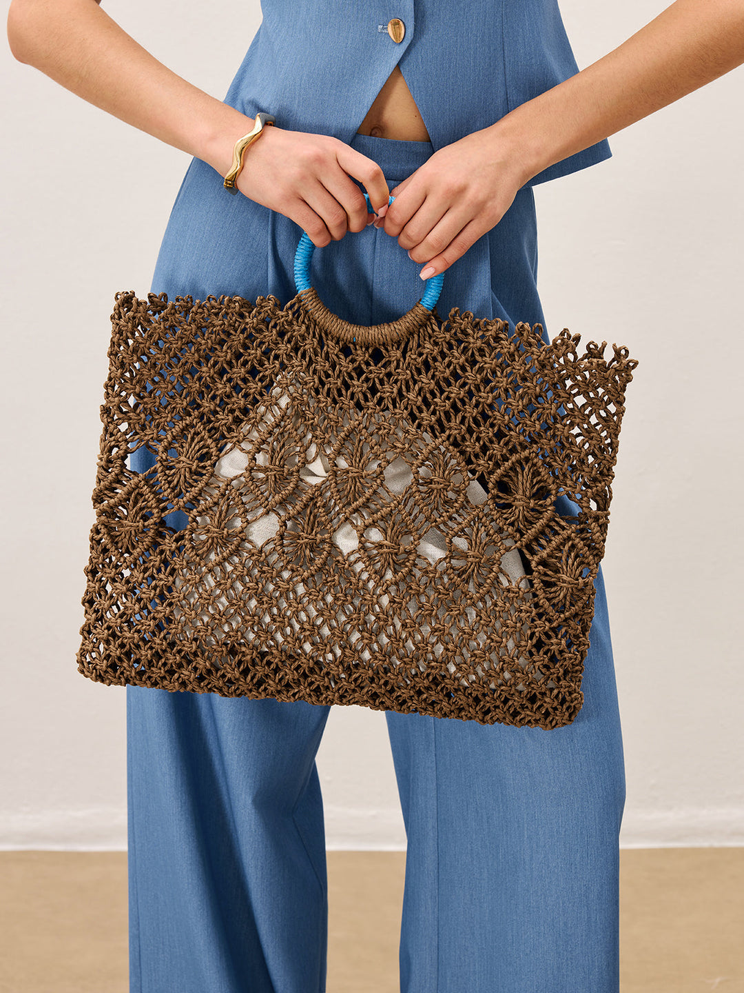 Sac fourre-tout au crochet avec doublure intérieure