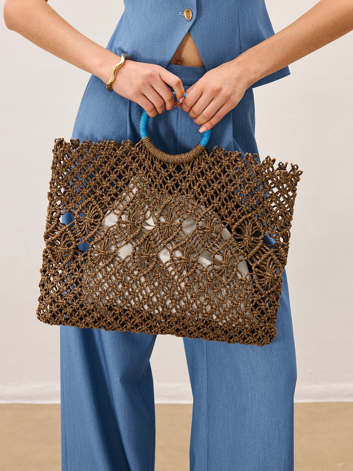 Sac fourre-tout au crochet avec doublure intérieure