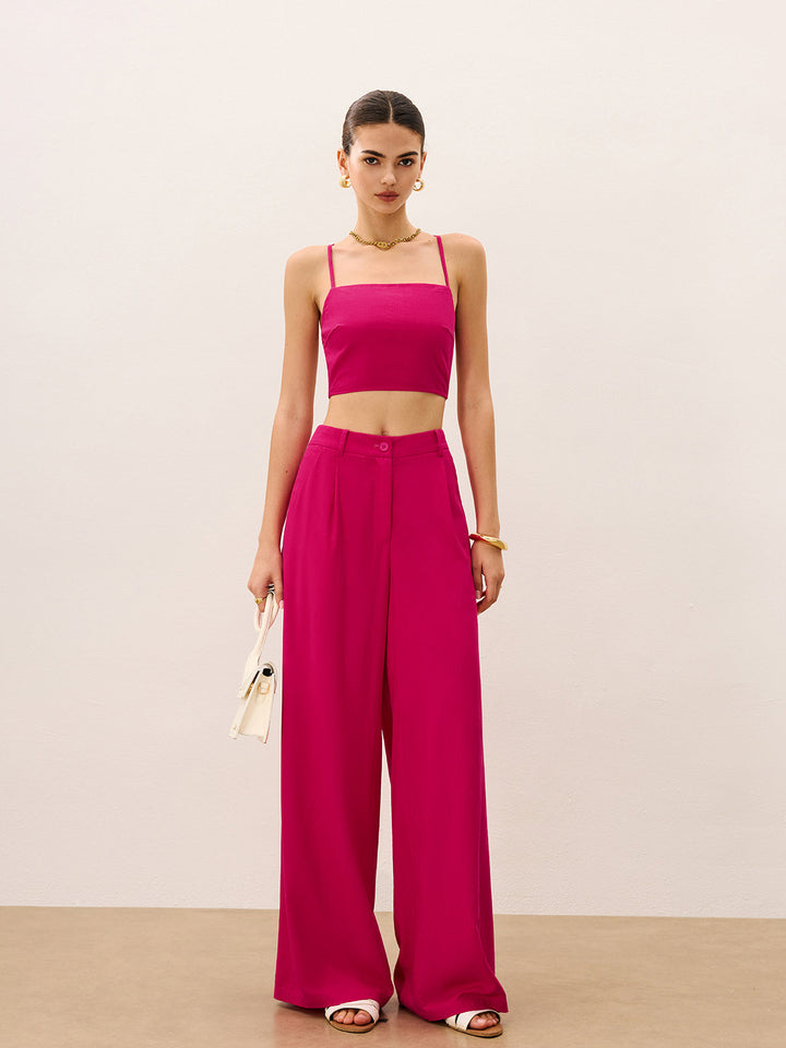 Ensemble Haut à Liens et Pantalon Large