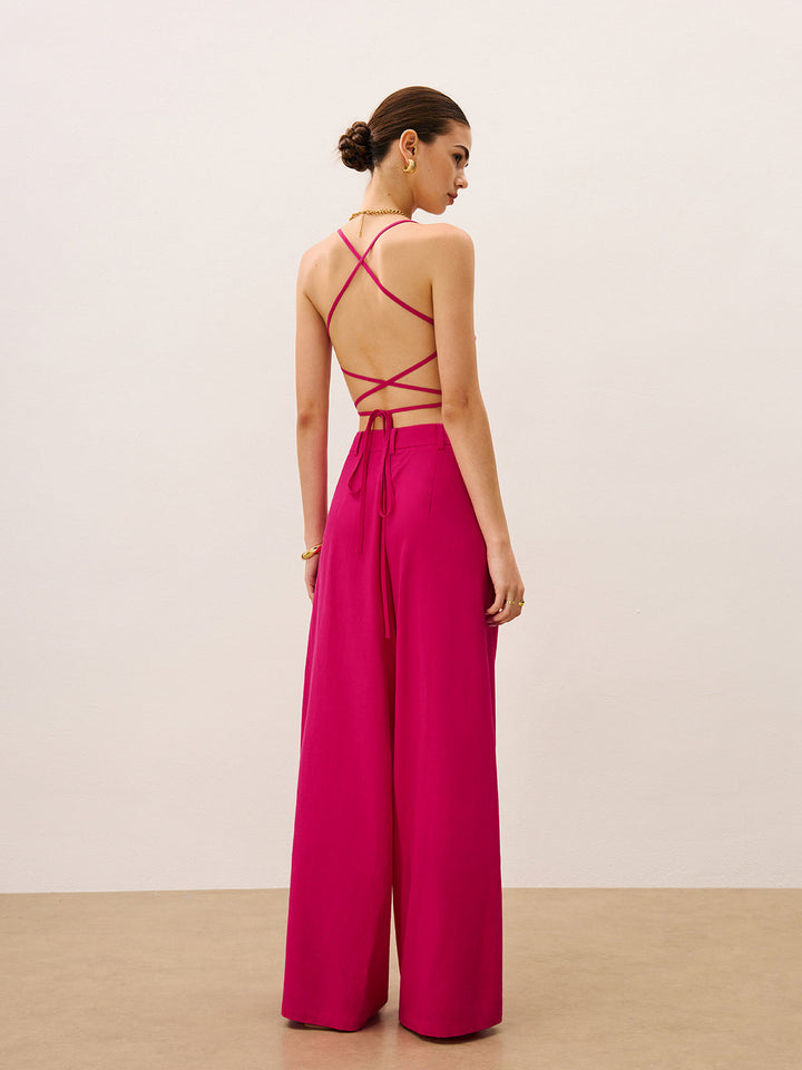Ensemble Haut à Liens et Pantalon Large