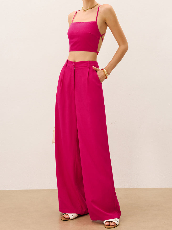 Ensemble Haut à Liens et Pantalon Large