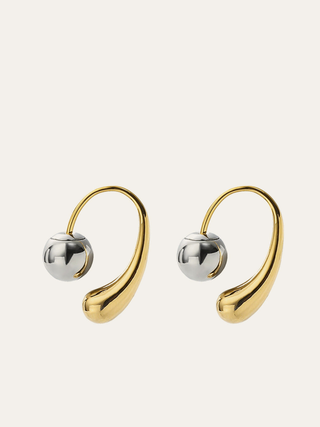 Boucles d'oreilles abstraites bicolores