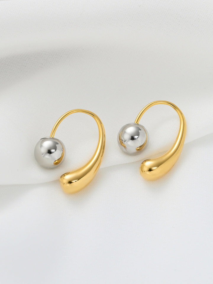 Boucles d'oreilles abstraites bicolores