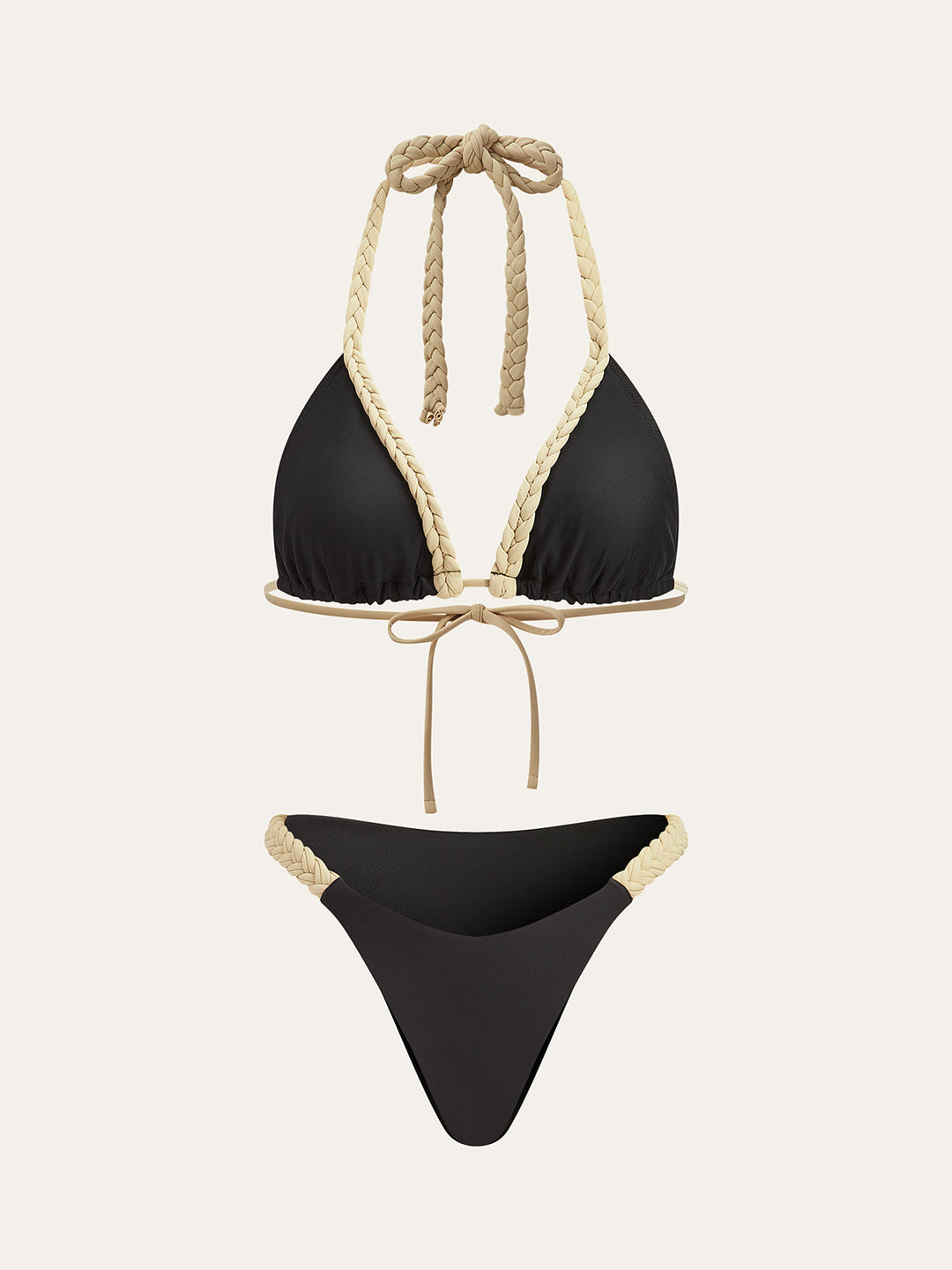 Ensemble de bikini à bretelles tressées