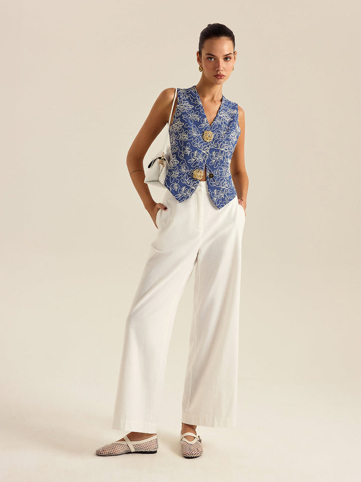 Gilet Brodé Floral