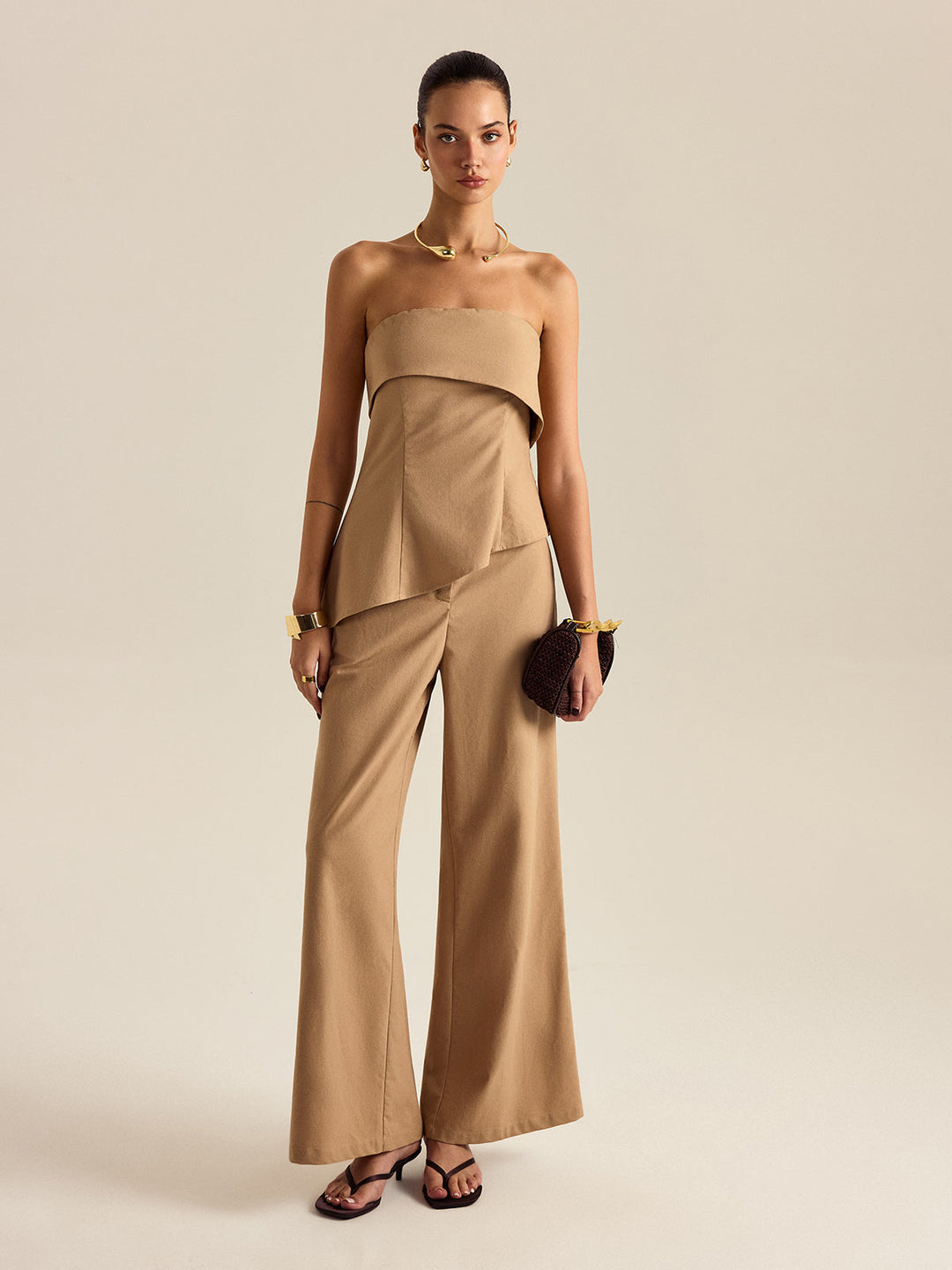 Ensemble Pantalon Dos Nu Asymétrique