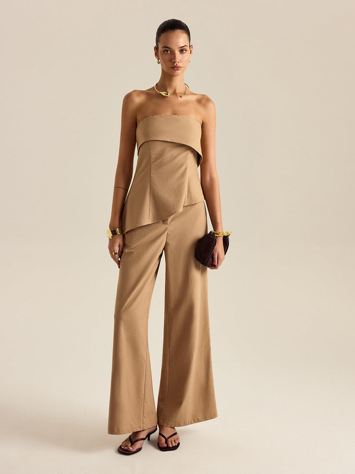 Ensemble Pantalon Dos Nu Asymétrique