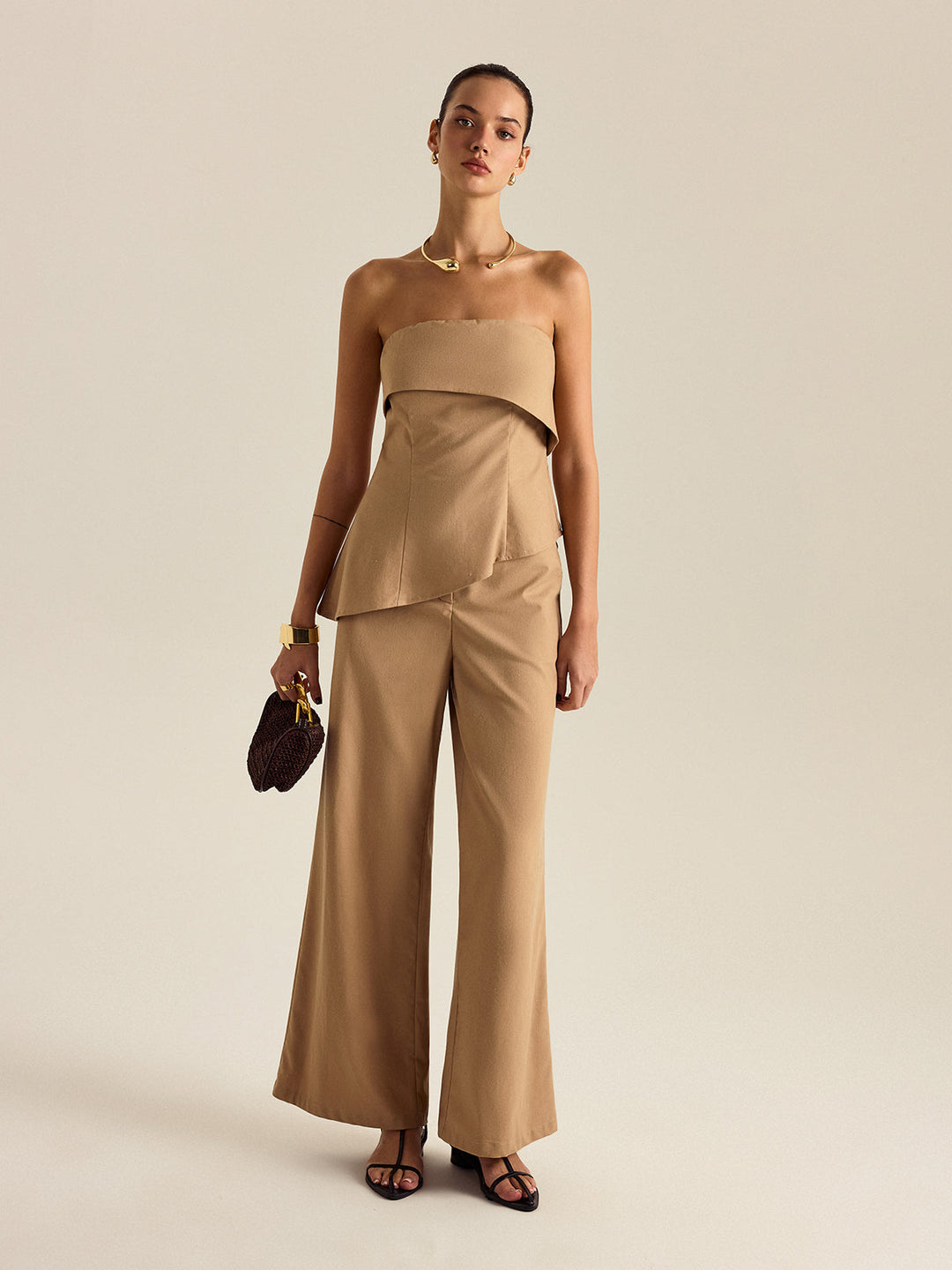 Ensemble Pantalon Dos Nu Asymétrique