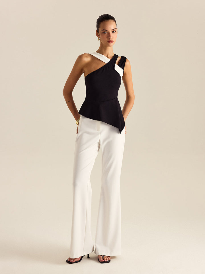 Top Peplum Asymétrique