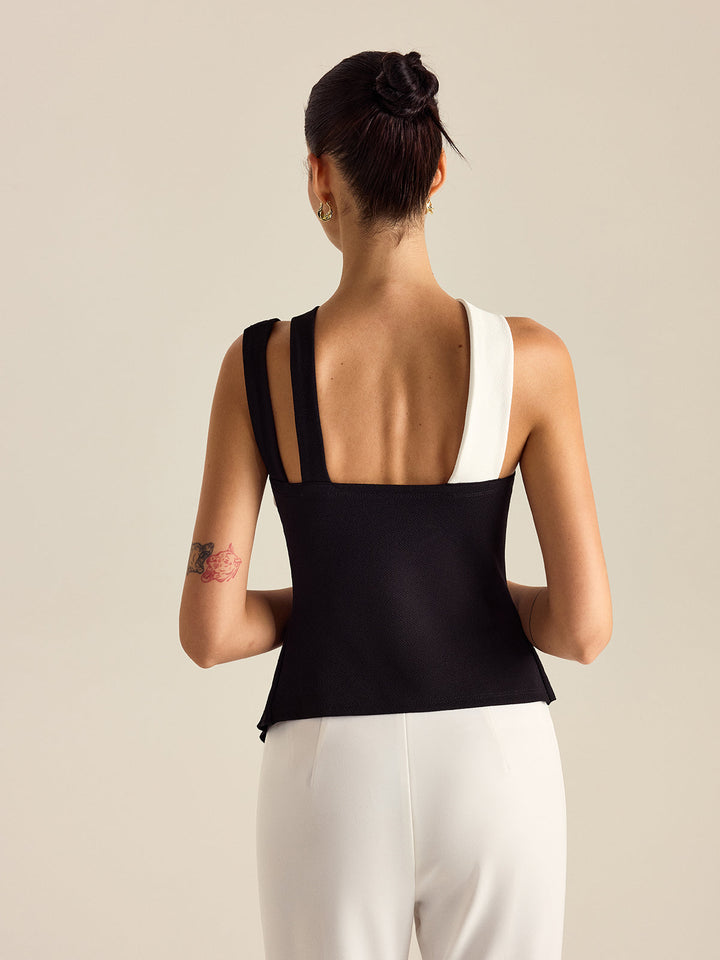 Top Peplum Asymétrique
