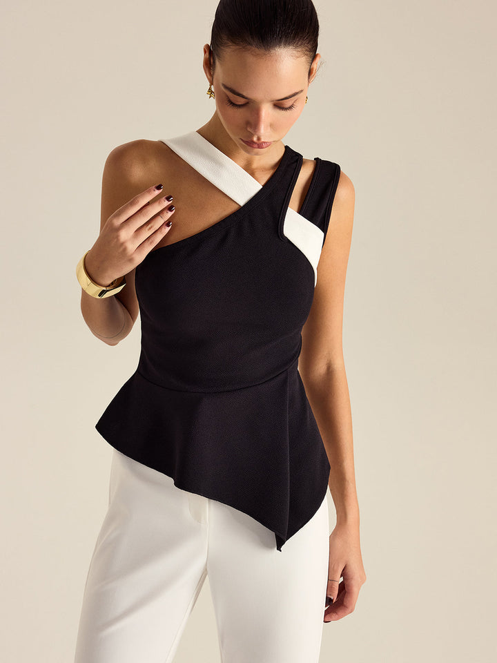 Top Peplum Asymétrique