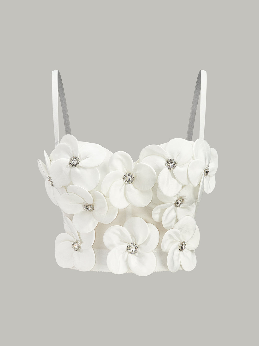 Corset à ornements floraux 3D