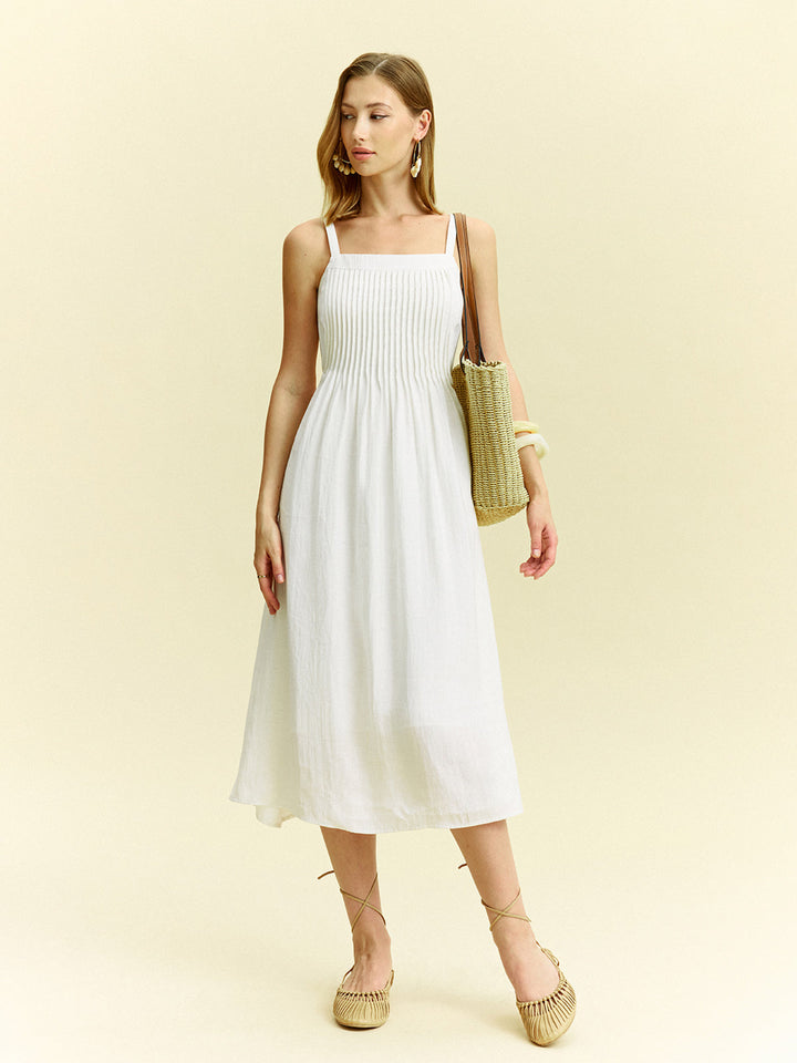 Robe Mi-longue Plissée