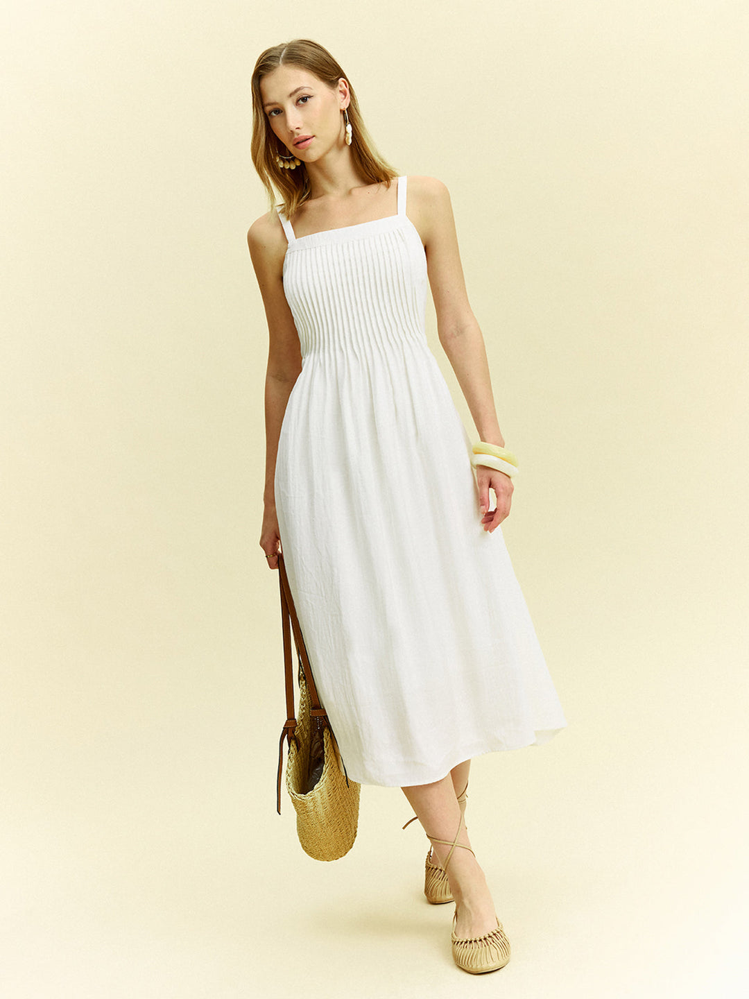 Robe Mi-longue Plissée