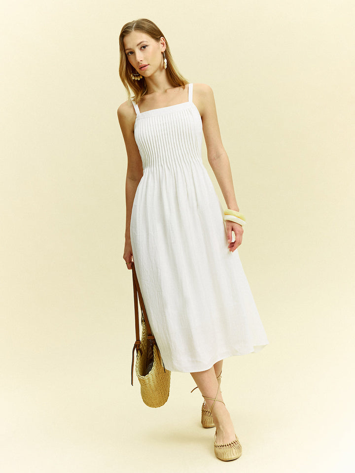 Robe Mi-longue Plissée