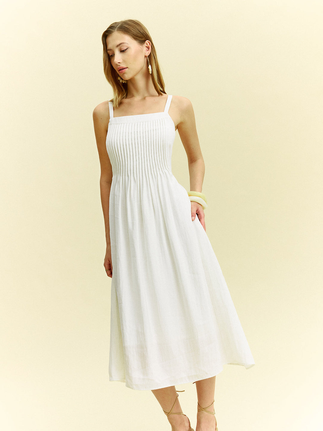 Robe Mi-longue Plissée
