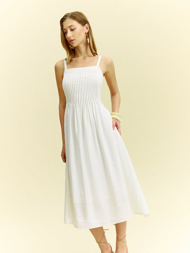 Robe Mi-longue Plissée