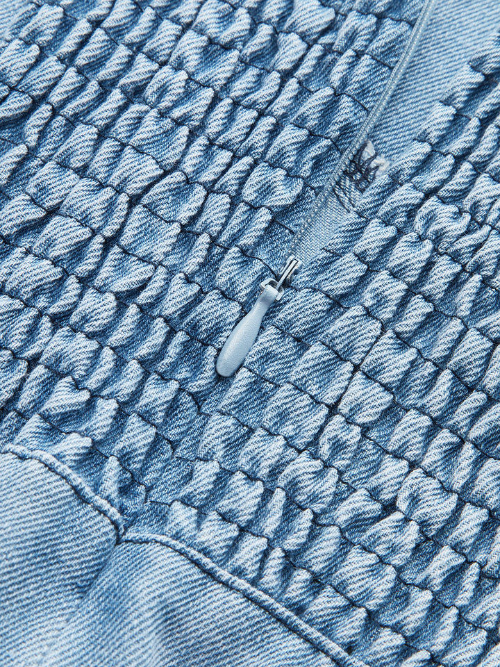 Robe Midi à Bretelles en Denim